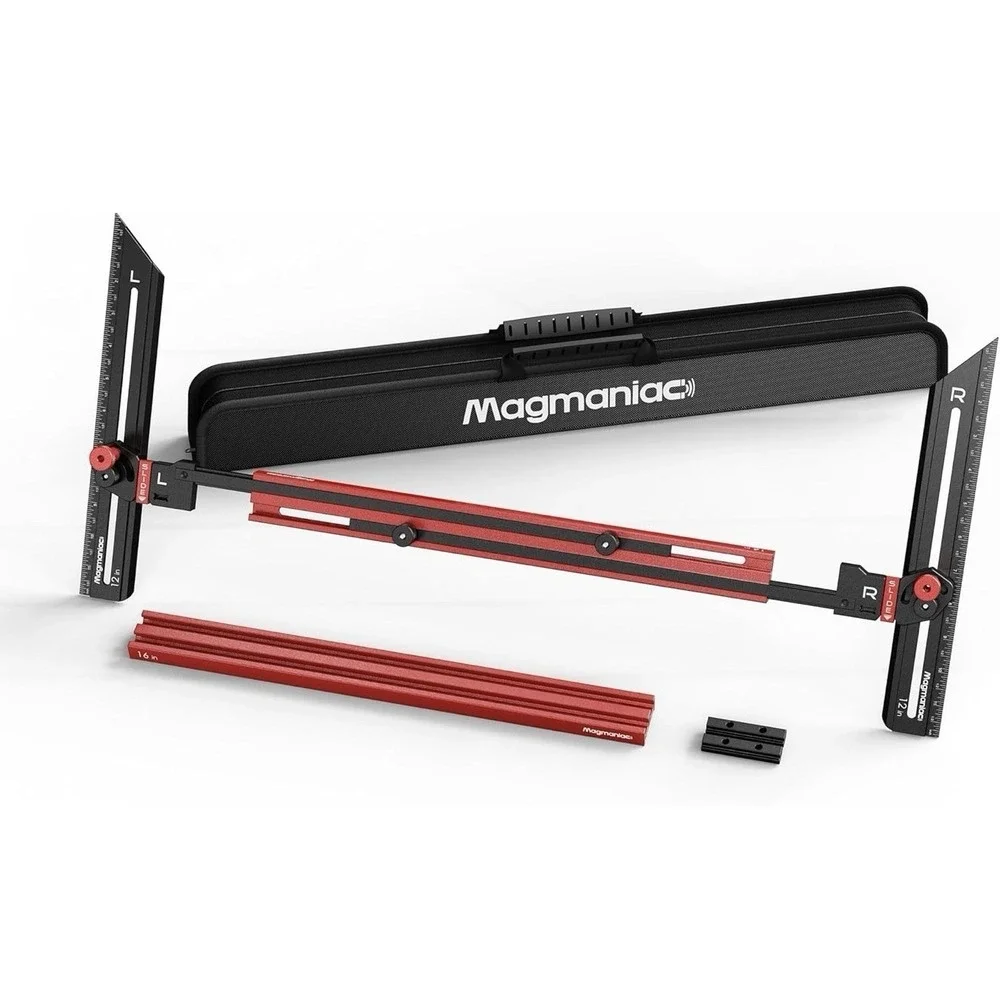 Stair Tread Gauge Tool Dual Nut‎ Adjustable Jig Red Black